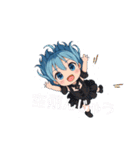 ぁぉむし☘ ̖́- 通常。（個別スタンプ：24）