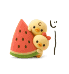 ぴよぴよ夫婦の夏◎ぬいぐるみ（個別スタンプ：1）