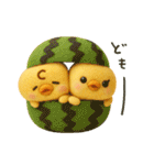 ぴよぴよ夫婦の夏◎ぬいぐるみ（個別スタンプ：37）
