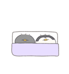【訂正】へんてこなべびペンギンの双子（個別スタンプ：5）