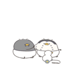 【訂正】へんてこなべびペンギンの双子（個別スタンプ：7）