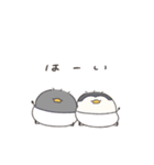 【訂正】へんてこなべびペンギンの双子（個別スタンプ：10）