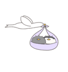 【訂正】へんてこなべびペンギンの双子（個別スタンプ：19）