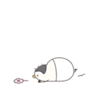 【訂正】へんてこなべびペンギンの双子（個別スタンプ：34）