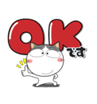 ハチワレ猫★家族通信（個別スタンプ：1）
