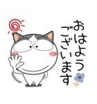 ハチワレ猫★家族通信（個別スタンプ：4）