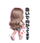 オーバーオールの女の子♡敬語ver【BIG】（個別スタンプ：14）