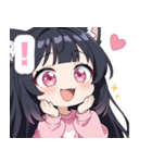 キャットラブリーガールスタンプ（個別スタンプ：35）