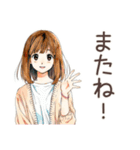 ポップス大好き★ふつうの女の子（個別スタンプ：7）