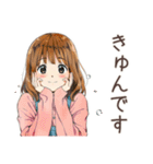 ポップス大好き★ふつうの女の子（個別スタンプ：16）