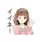 ポップス大好き★ふつうの女の子（個別スタンプ：34）
