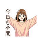 ポップス大好き★ふつうの女の子（個別スタンプ：36）