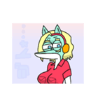 動く！一般女性（個別スタンプ：4）