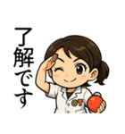 作業療法士の女の子（個別スタンプ：1）