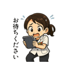 作業療法士の女の子（個別スタンプ：9）