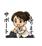 作業療法士の女の子（個別スタンプ：10）
