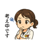 作業療法士の女の子（個別スタンプ：18）