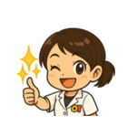 作業療法士の女の子（個別スタンプ：34）