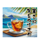 【飛び出す】夏の挨拶♡暑中見舞い（個別スタンプ：21）