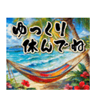 【飛び出す】夏の挨拶♡暑中見舞い（個別スタンプ：22）