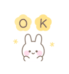 うさぎのカラフルな毎日送りやすいスタンプ（個別スタンプ：1）