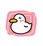 動く！カラフル背景あひるちゃん2（個別スタンプ：1）