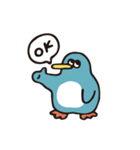 ヒトコトそえるぺんぎんたち（個別スタンプ：1）