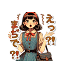 デカ文字のおしゃれなレトロガール（個別スタンプ：36）