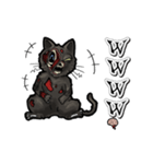 アンデッド動く⚰️ゾンビ黒猫（個別スタンプ：13）