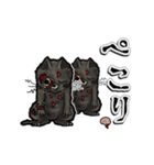 アンデッド動く⚰️ゾンビ黒猫（個別スタンプ：14）