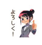 仕事女子★会議前後の敬語まとめ（個別スタンプ：24）