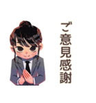 仕事女子★会議前後の敬語まとめ（個別スタンプ：26）