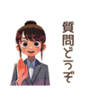 仕事女子★会議前後の敬語まとめ（個別スタンプ：32）