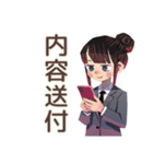 仕事女子★会議前後の敬語まとめ（個別スタンプ：36）