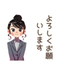 仕事女子★会議前後の敬語まとめ（個別スタンプ：40）