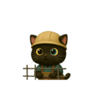 職人ネコの日常 / Crafty Cat Life（個別スタンプ：3）