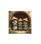 キノコの家.リス.Mushroom house. Squirrel（個別スタンプ：11）