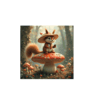キノコの家.リス.Mushroom house. Squirrel（個別スタンプ：13）