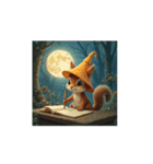 キノコの家.リス.Mushroom house. Squirrel（個別スタンプ：16）