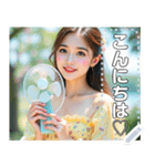 携帯扇風機ハンディファンお姉さん（個別スタンプ：6）