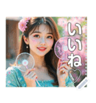 携帯扇風機ハンディファンお姉さん（個別スタンプ：9）