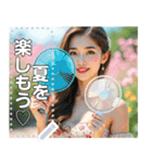 携帯扇風機ハンディファンお姉さん（個別スタンプ：11）