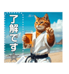 押忍！空手家お酒ネコ師範♡夏稽古（個別スタンプ：5）