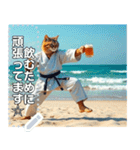 押忍！空手家お酒ネコ師範♡夏稽古（個別スタンプ：10）
