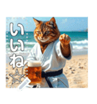 押忍！空手家お酒ネコ師範♡夏稽古（個別スタンプ：12）