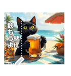夏だよ☆猫ビール（個別スタンプ：9）