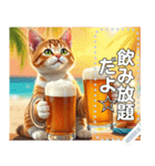 夏だよ☆猫ビール（個別スタンプ：15）