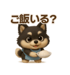 『家族とのやりとりに』3D黒ポメ（個別スタンプ：3）