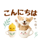 飛び出す癒しコーギーのラフな敬語（個別スタンプ：2）