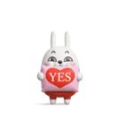 動く 3D擦れうさぎ3（個別スタンプ：5）